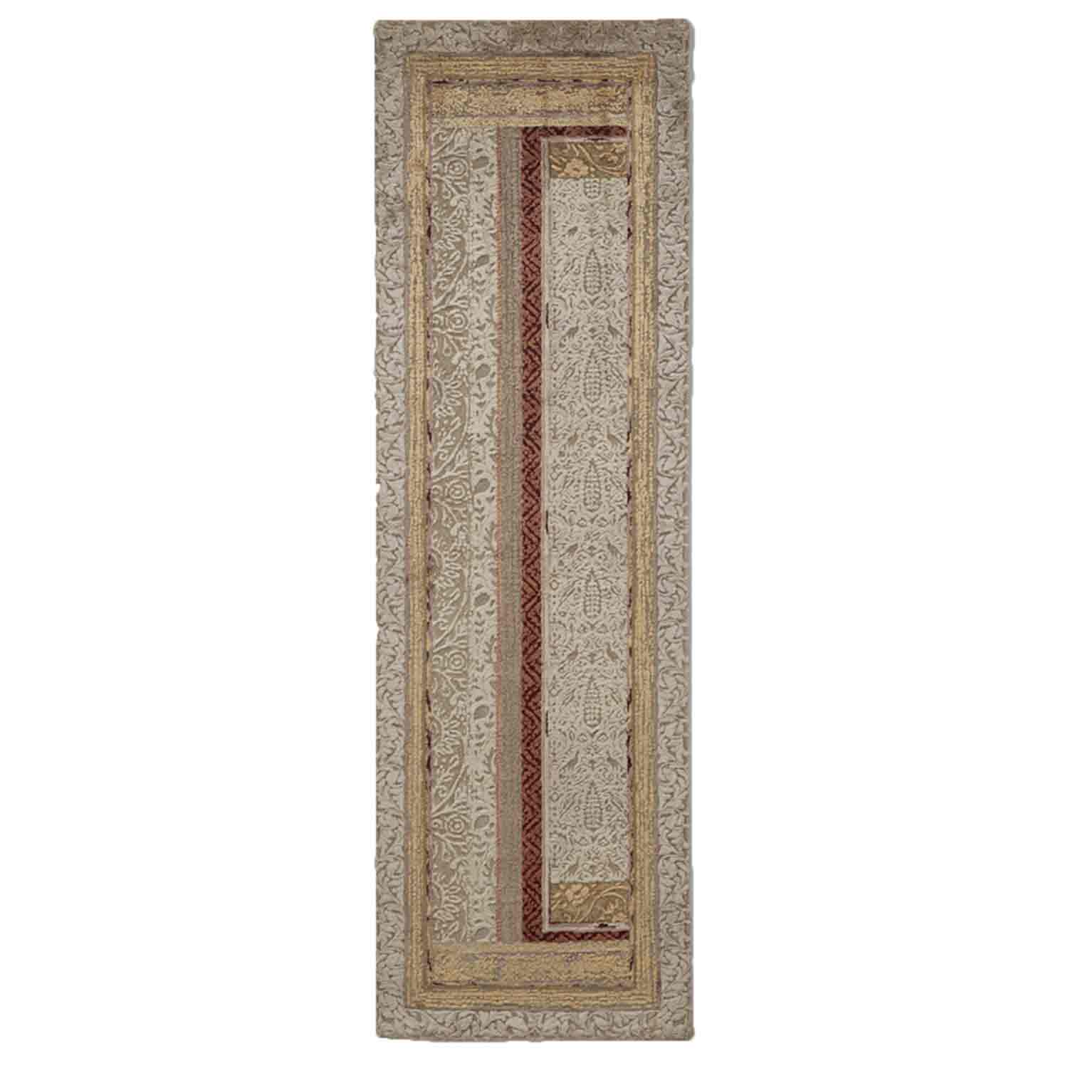 Alvin Hand Knotted Woollen and Silk Runner By Tarun Tahiliani – Wool & Silk Blend Hand Knotted carpet by Ajaypee Carpet