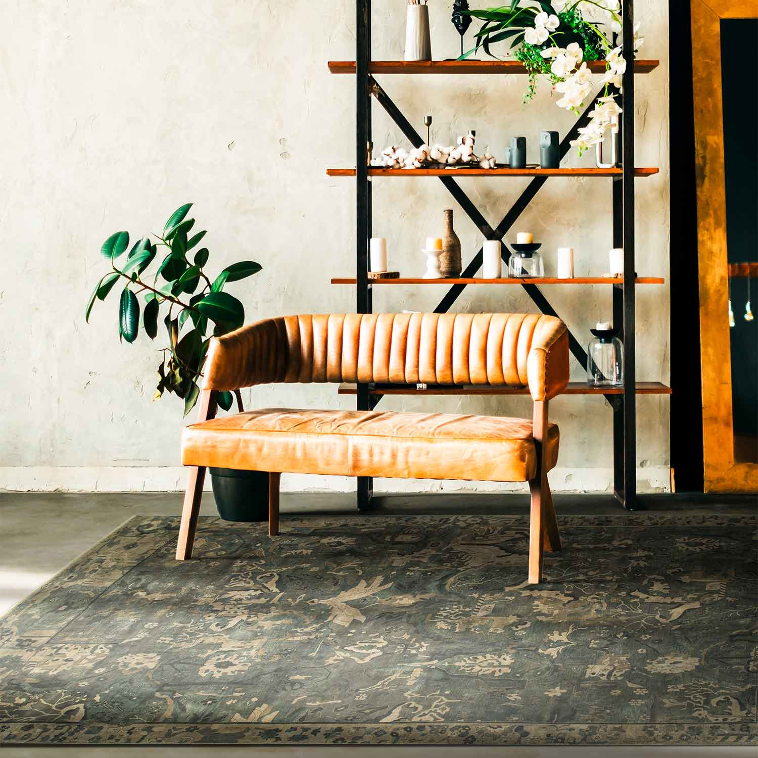 Amber Hand Knotted Woollen Rug – Wool & Silk Blend Hand Knotted carpet by Ajaypee Carpet