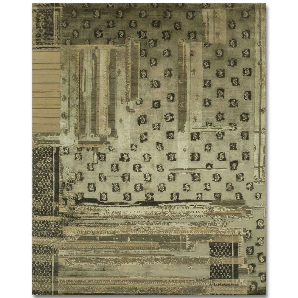 Auric Hand Knotted Woollen And Silk Rug by Abraham & Thakore view 2