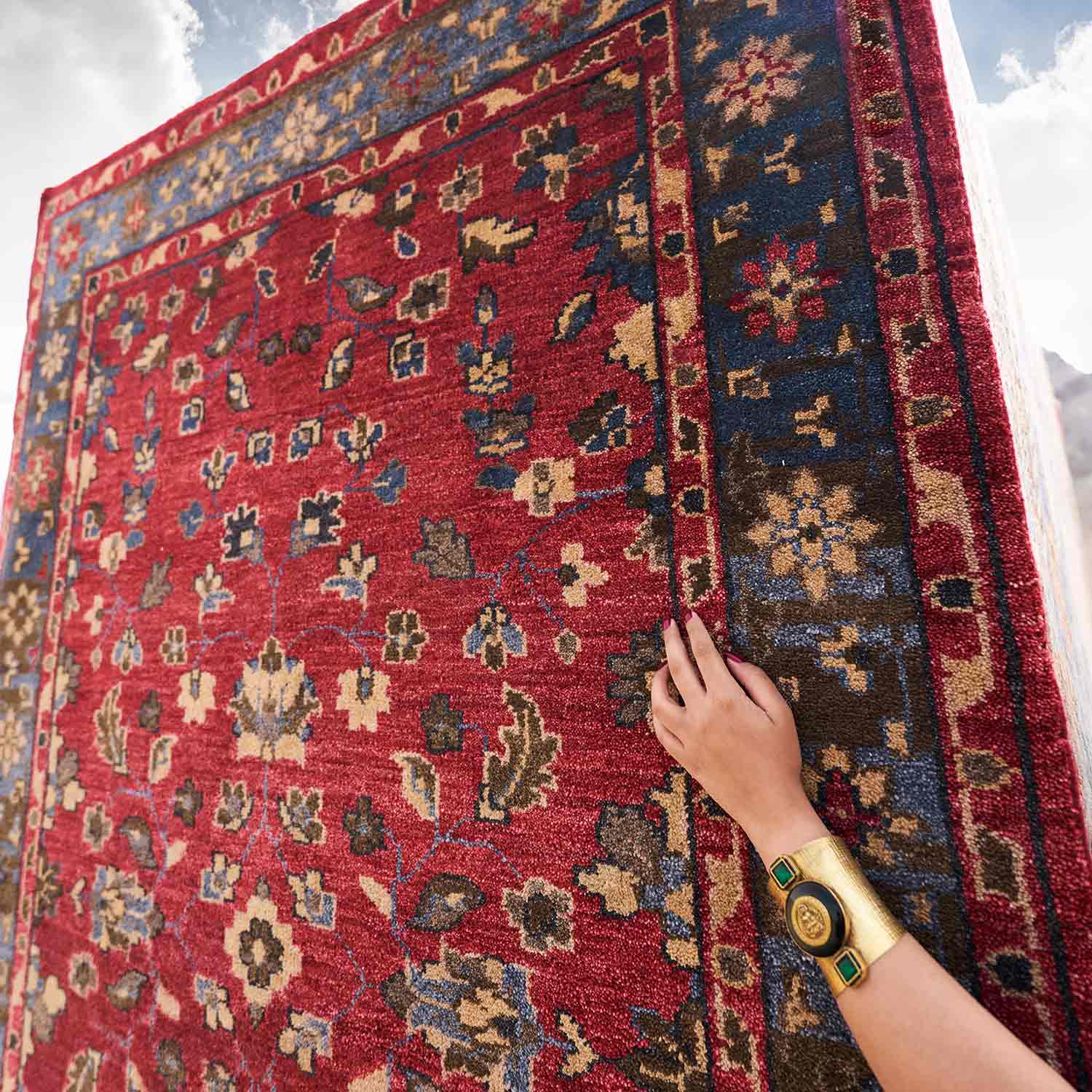 Chaman Hand Knotted Woollen Rug – Wool & Silk Blend Hand Knotted carpet by Ajaypee Carpet