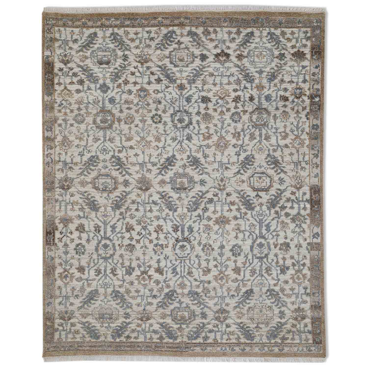 Zenith Botanical Runner – Bamboo Silk Hand Woven carpet by Ajaypee Carpet