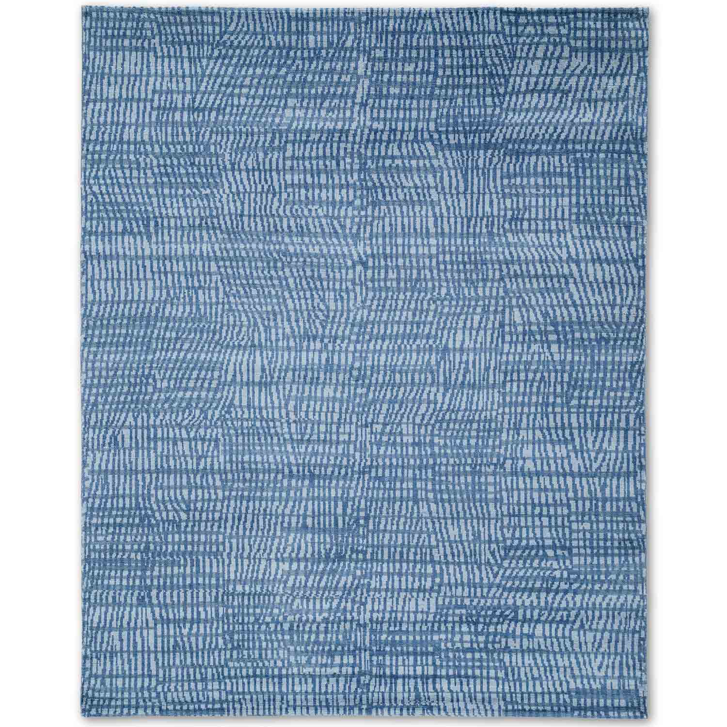 Indigo Dhurrie Rug – Bamboo Silk Kilim carpet by Ajaypee Carpet