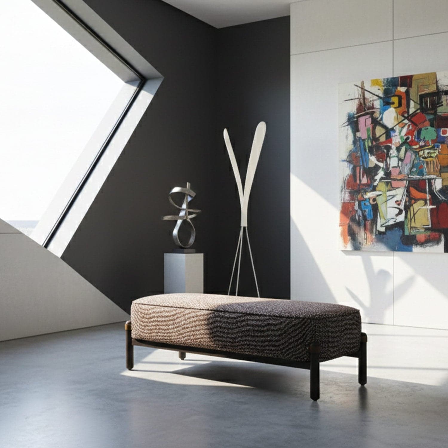 Billy Bench- Dark Amber – Wool & Silk Blend Hand Knotted carpet by Ajaypee Carpet