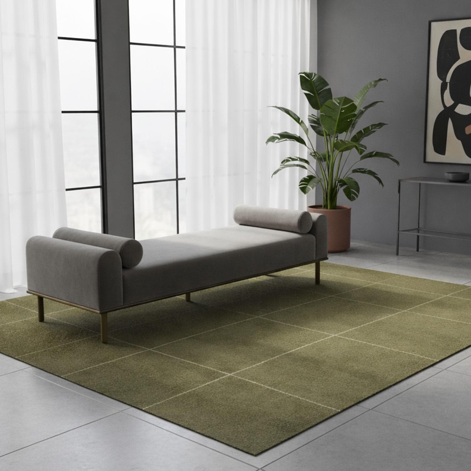 Sapphire Mirage Floor Covering – Wool & Silk Blend Shaggy carpet by Ajaypee Carpet