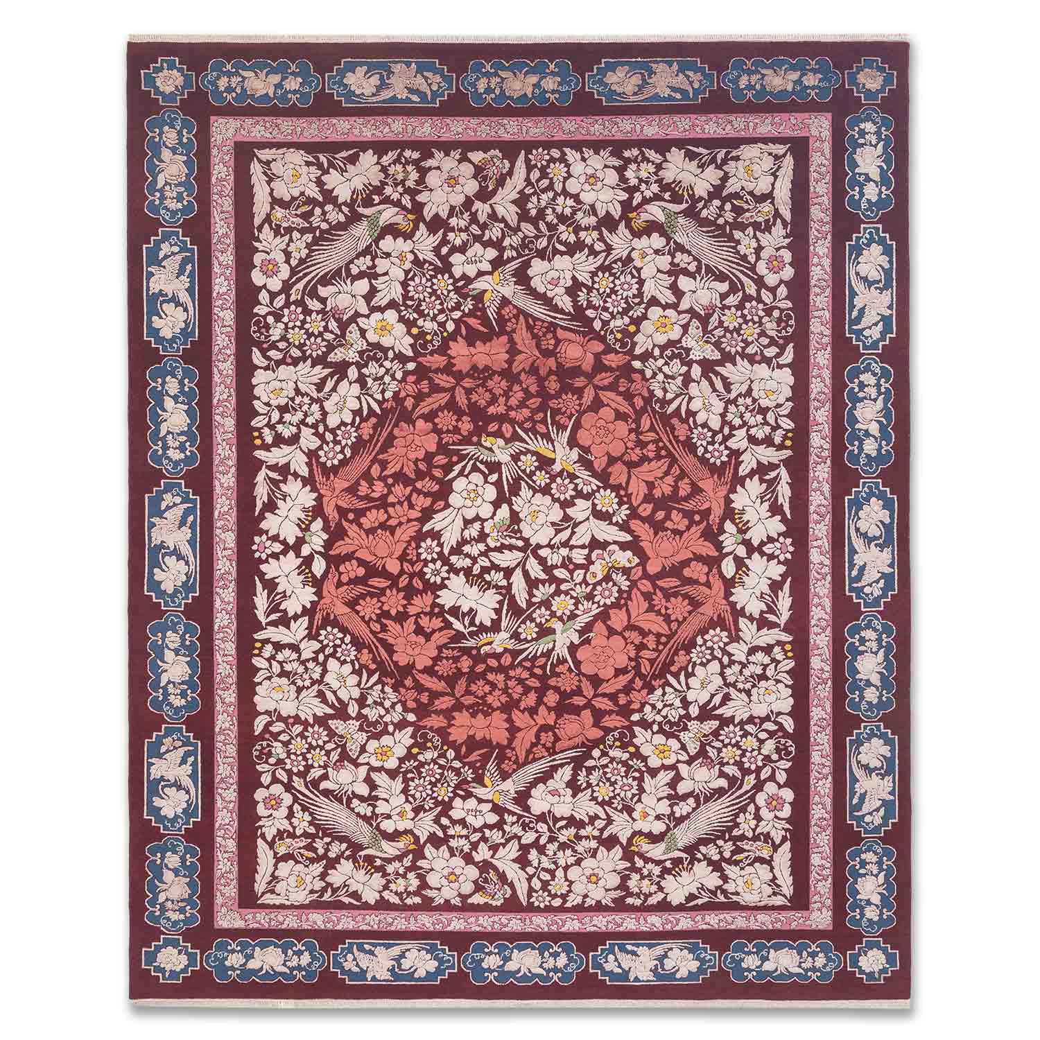 Arabesque Hand Knotted Woollen And Silk Rug By Ashdeen view 3