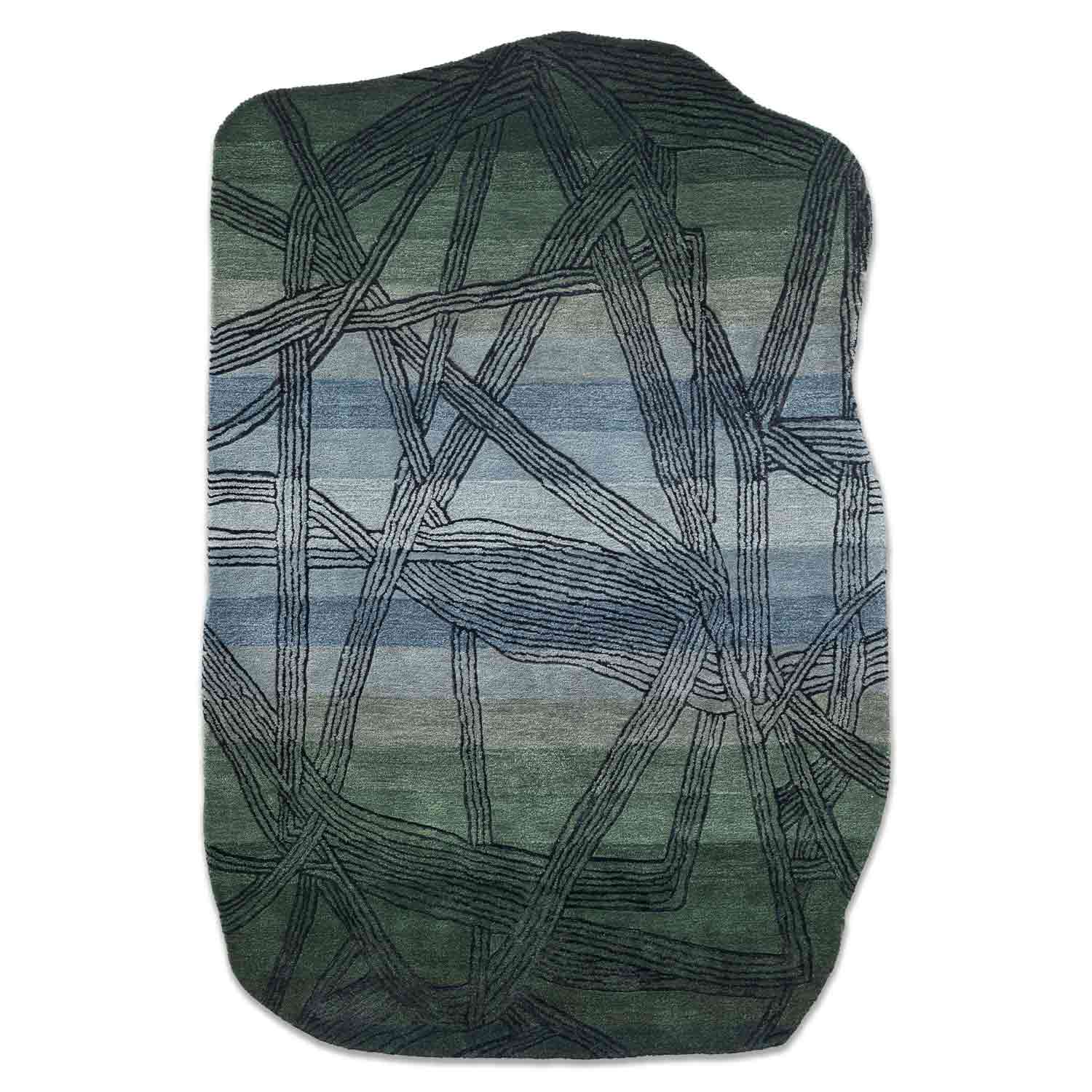 Algae Hand Tufted Woollen And Viscose Rug view 2