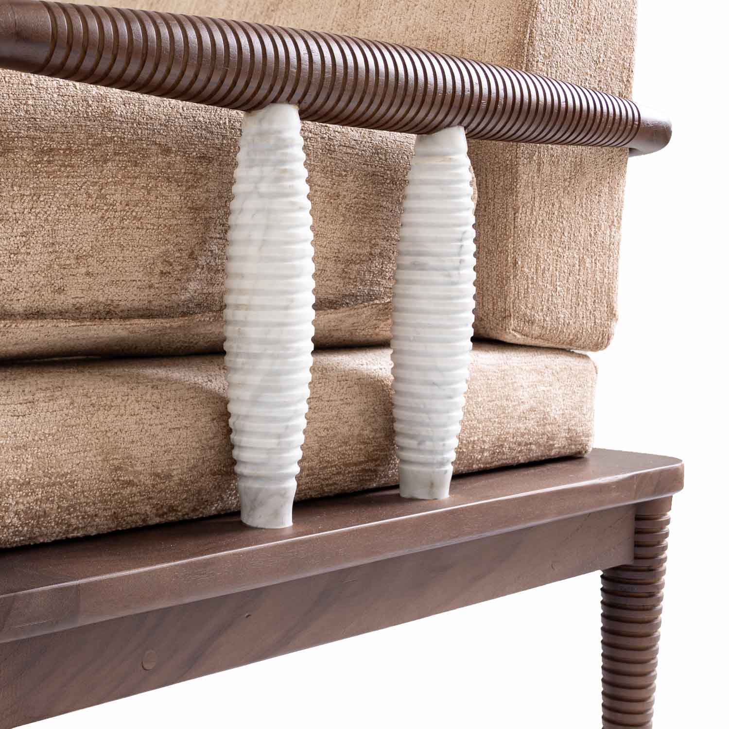 Aranya Double Seater Sofa(Marble Piers) view 4