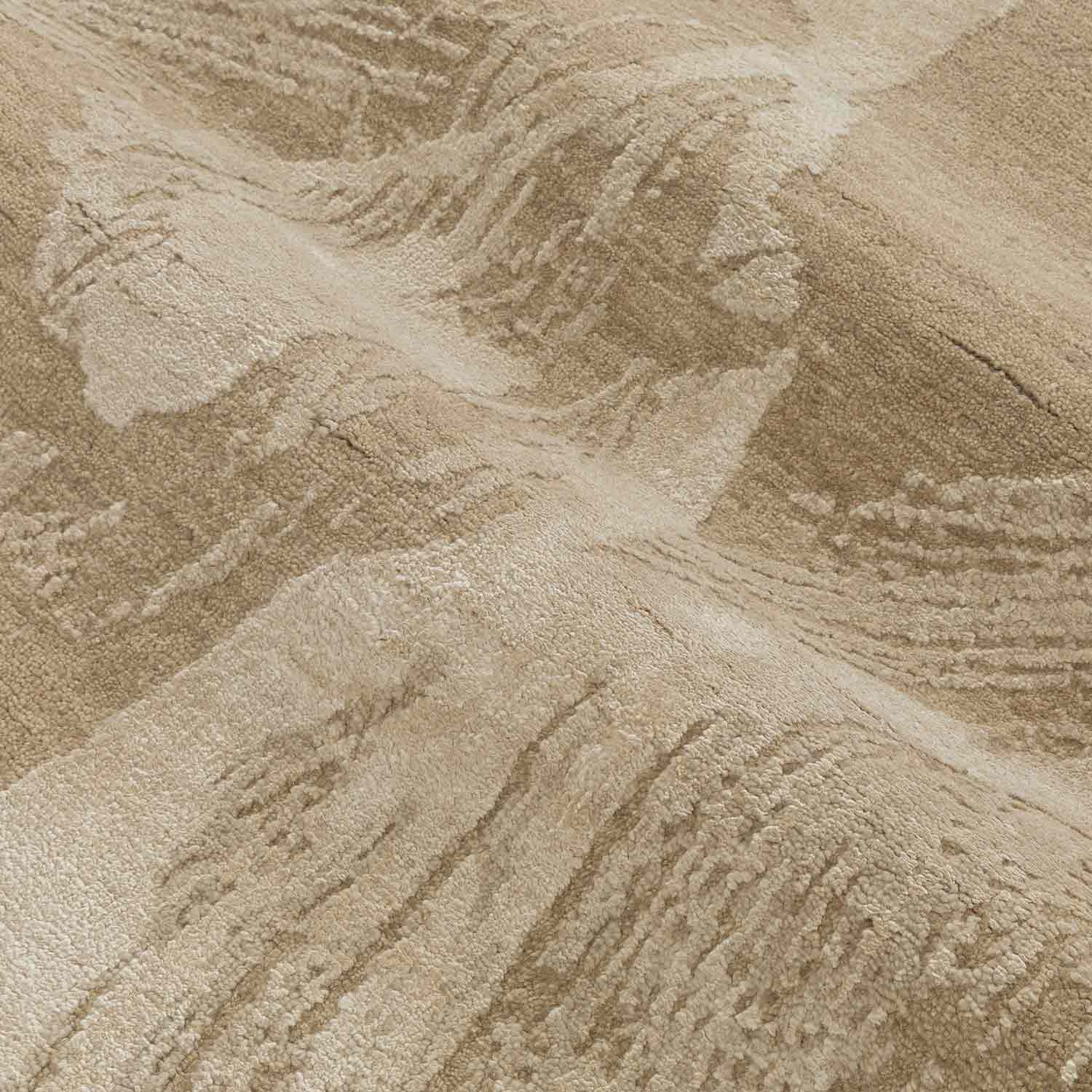 Dunip Hand Knotted Woollen And Bamboo Silk Rug - detail