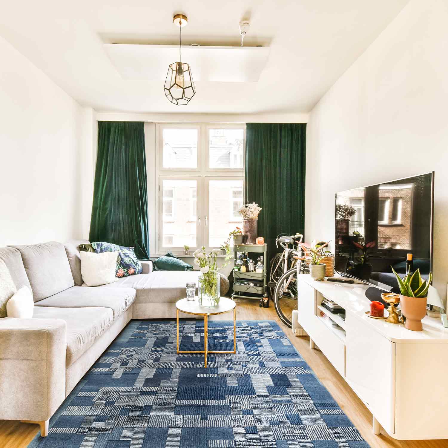 Ivory Mandala Carpet – Jute Hand Knotted carpet by Ajaypee Carpet