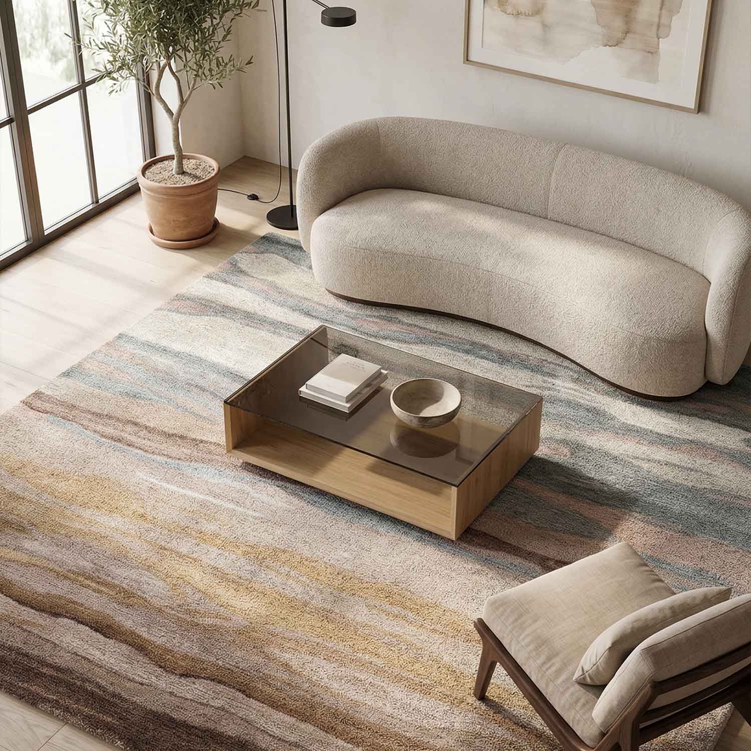 Effie Hand Tufted Woollen Rug – Wool & Silk Blend Hand Tufted carpet by Ajaypee Carpet