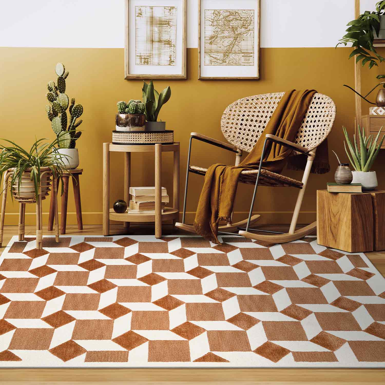 Boxxed Hand Tufted Woollen Rug – Wool & Silk Blend Hand Tufted carpet by Ajaypee Carpet