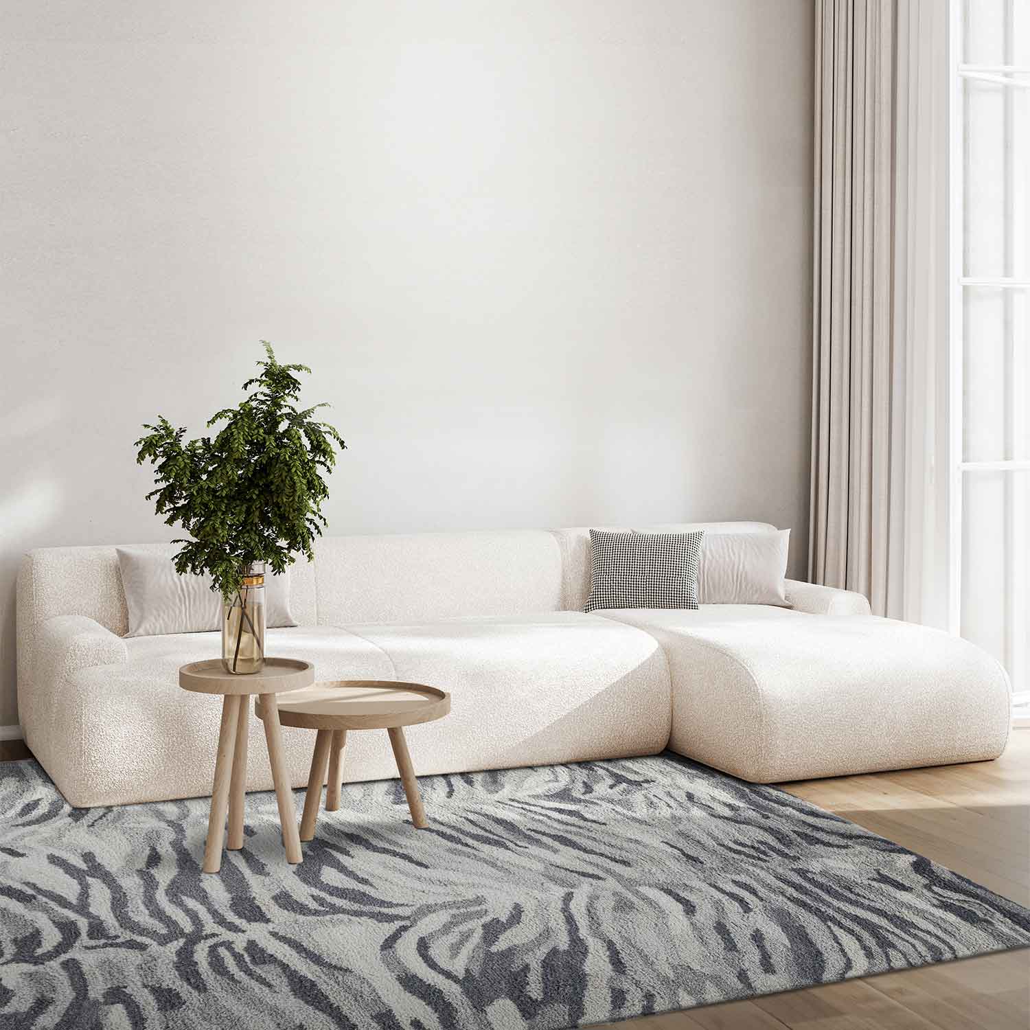 Domino Hand Tufted Woollen Rug – Wool & Silk Blend Hand Tufted carpet by Ajaypee Carpet