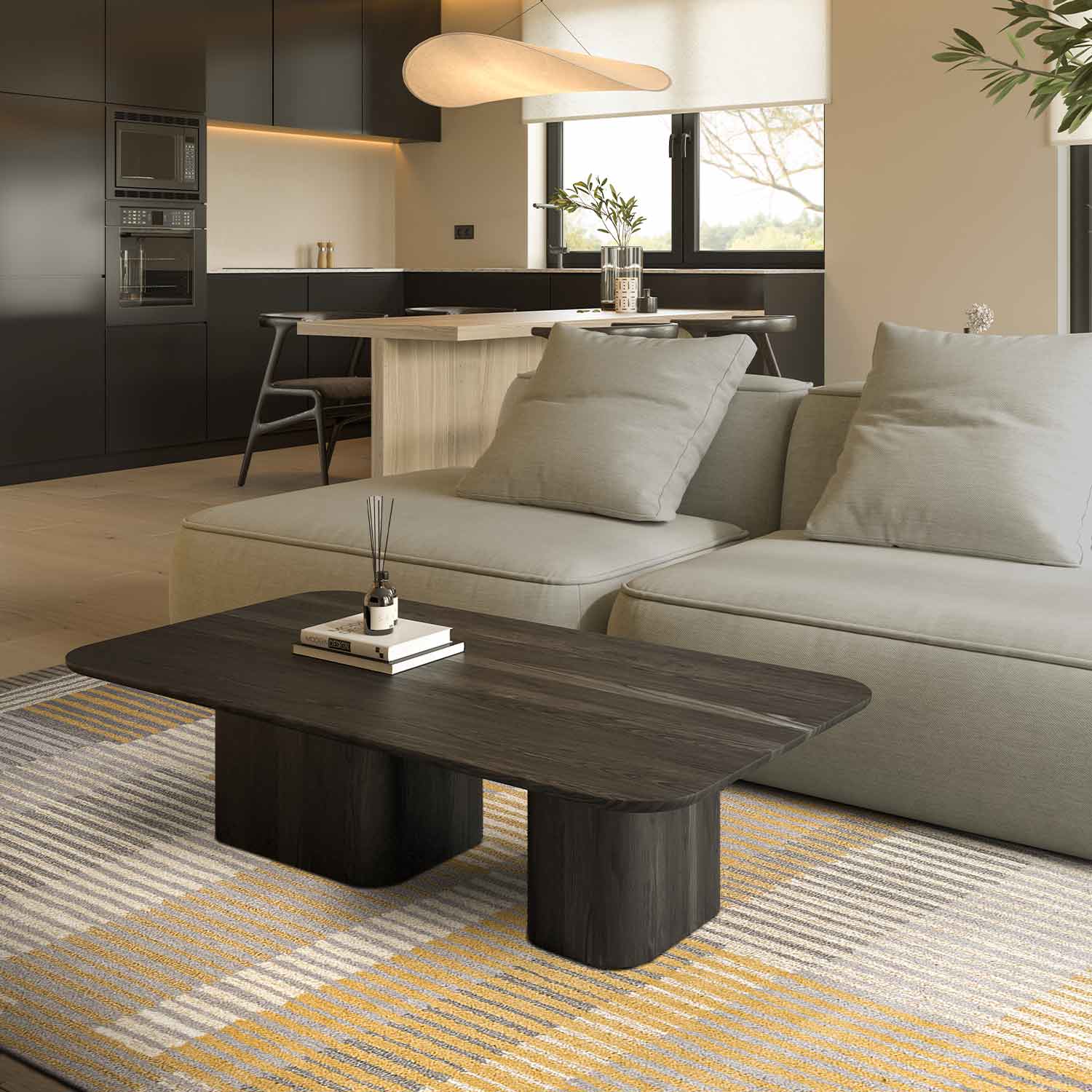 Saffron Horizon Carpet – New Zealand Wool Shaggy carpet by Ajaypee Carpet