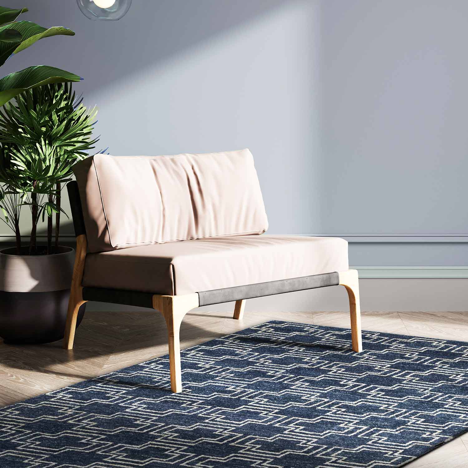 Luxe Arabesque Rug – Recycled PET Persian Style carpet by Ajaypee Carpet