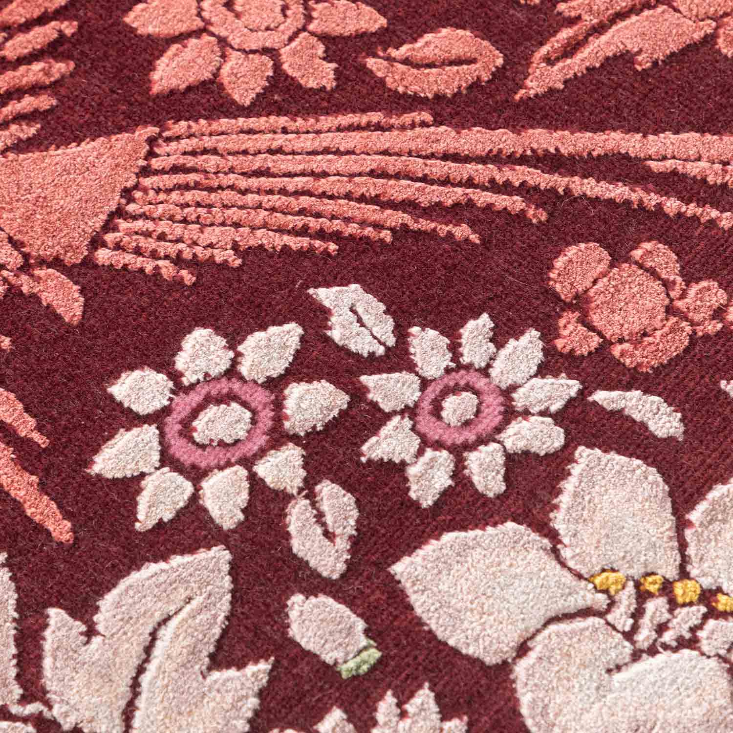 Arabesque Hand Knotted Woollen And Silk Rug By Ashdeen view 5