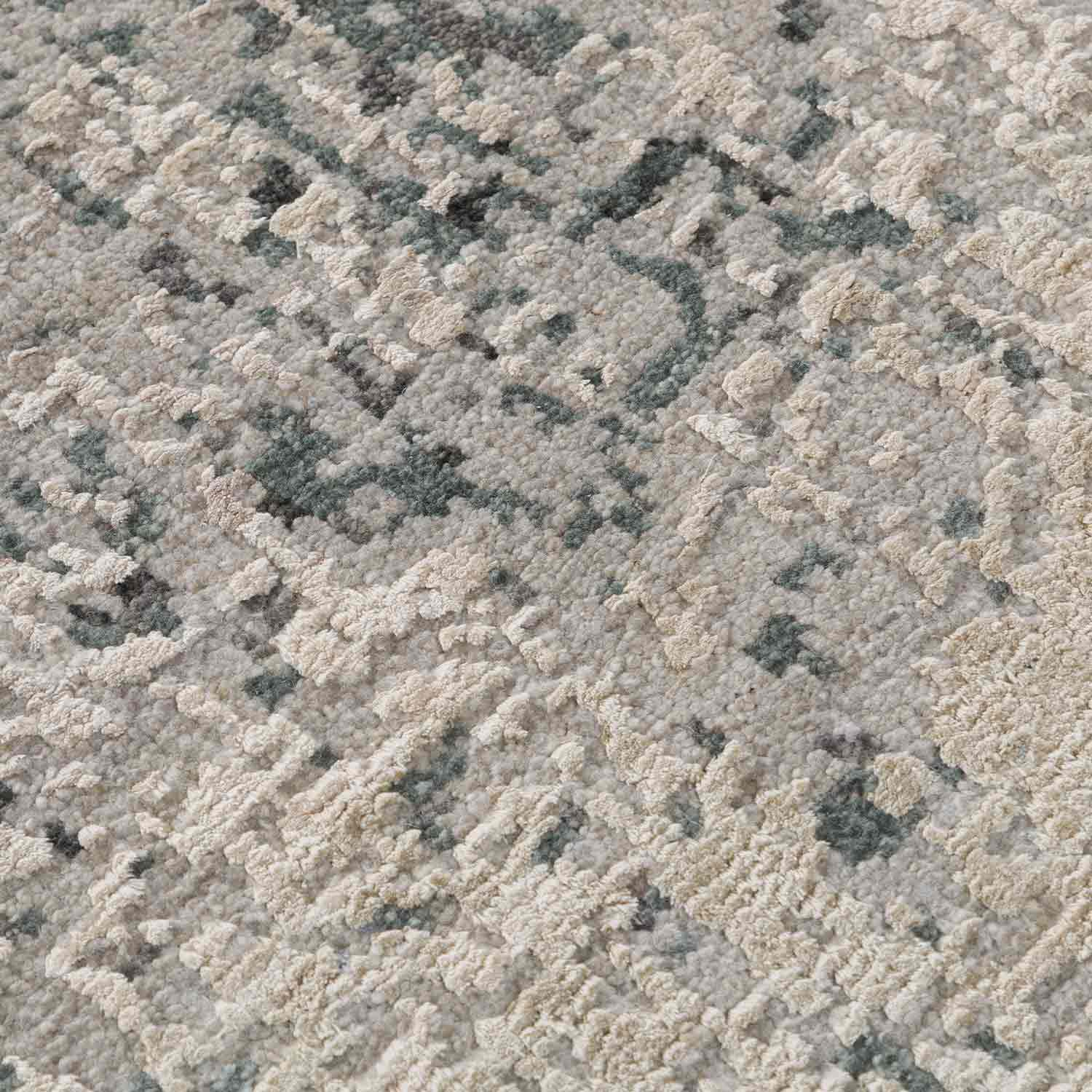 Chalk Carve Hand Knotted Woollen And Silk Rug view 4