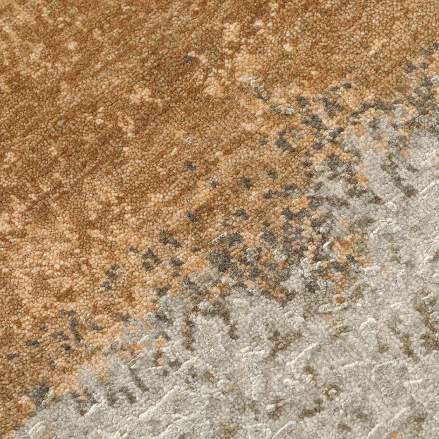 Cantaloupe  Hand Knotted Woollen And Silk Rug view 4