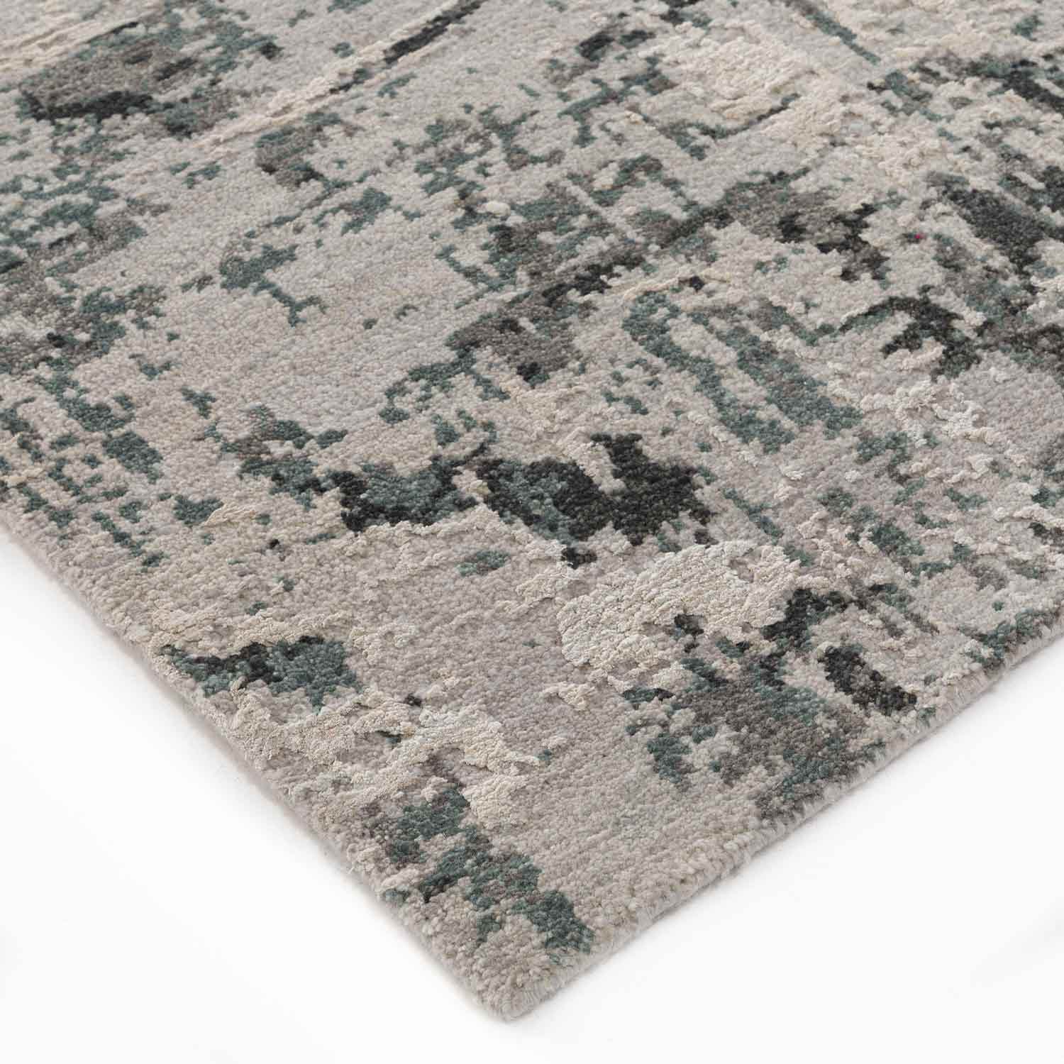 Chalk Carve Hand Knotted Woollen And Silk Rug view 2