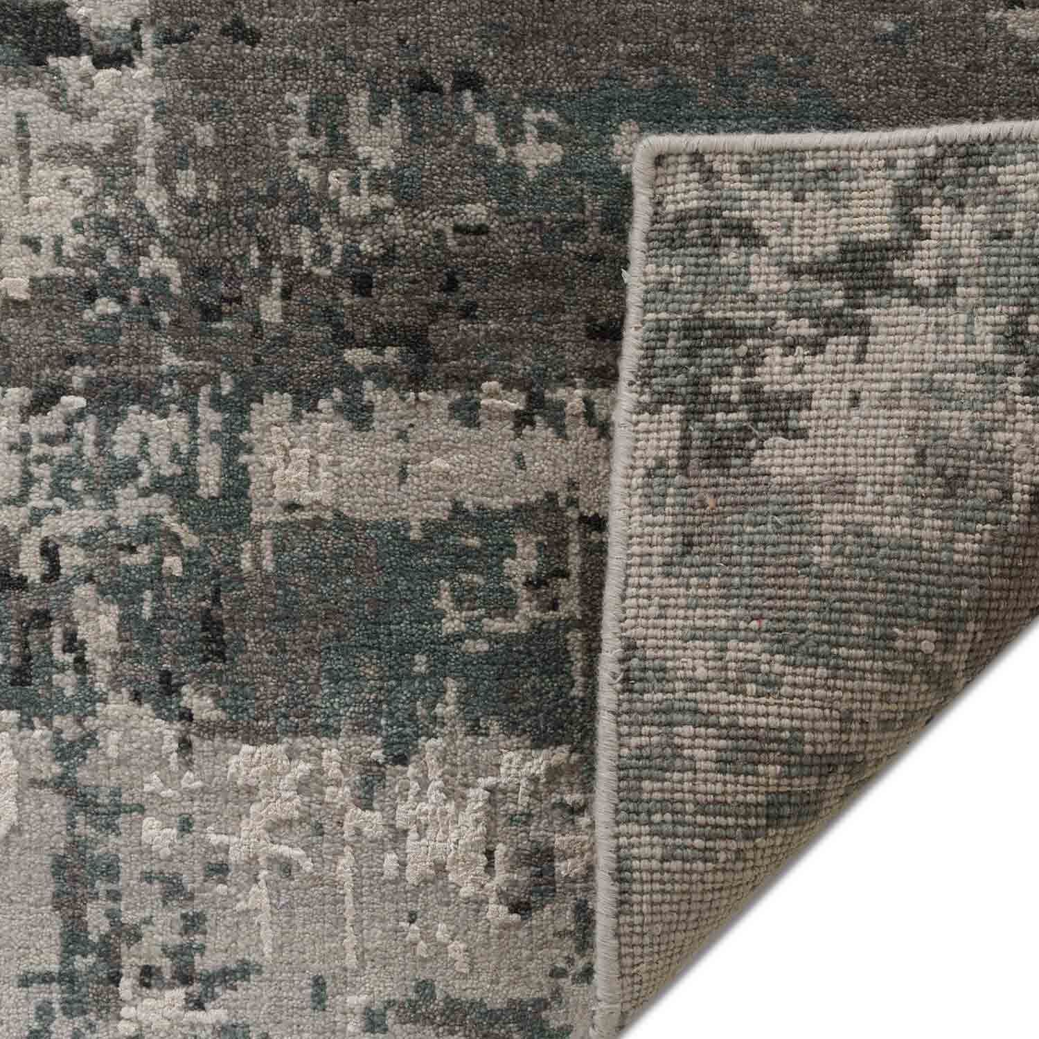 Chalk Carve Hand Knotted Woollen And Silk Rug view 5