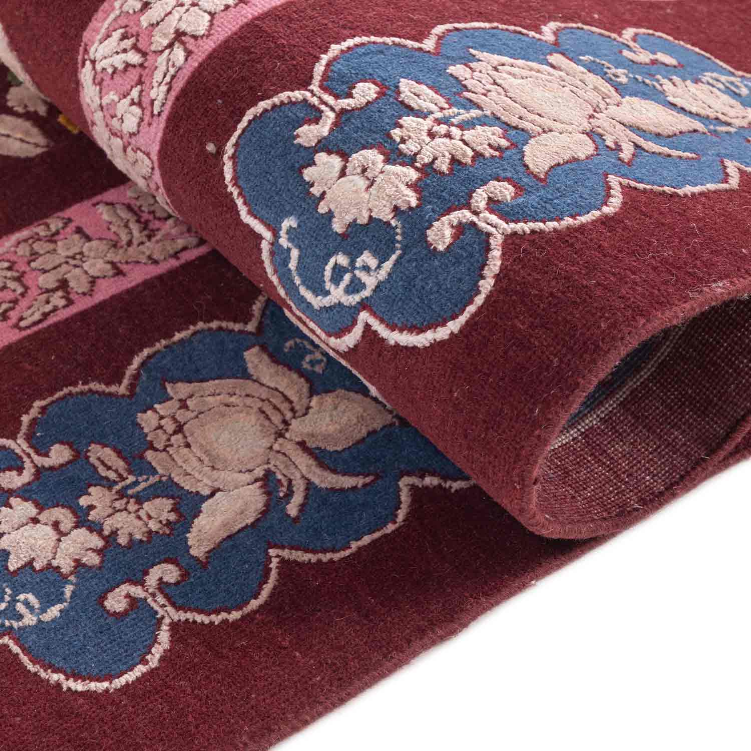 Arabesque Hand Knotted Woollen And Silk Rug By Ashdeen view 4