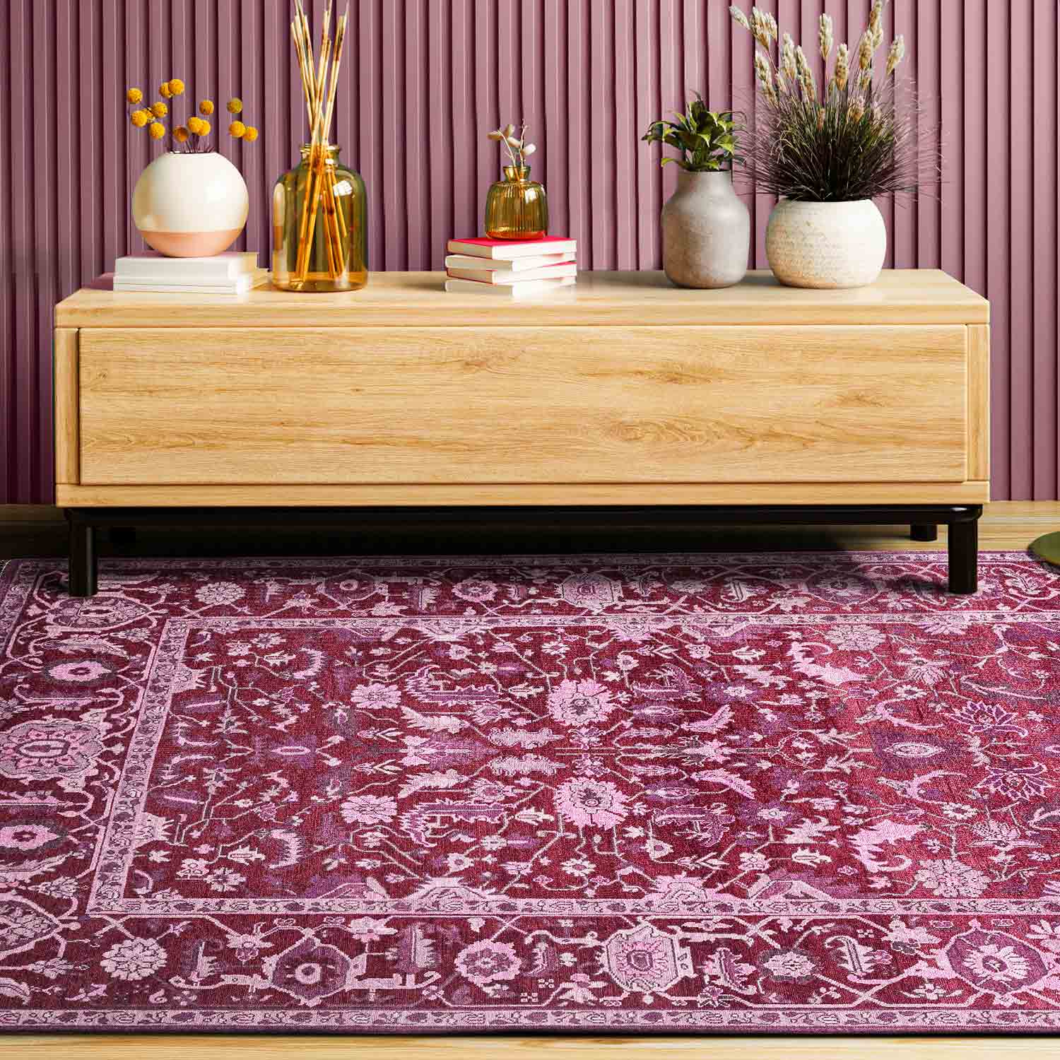 Copper Hand Knotted Woollen Rug – Wool & Silk Blend Hand Knotted carpet by Ajaypee Carpet