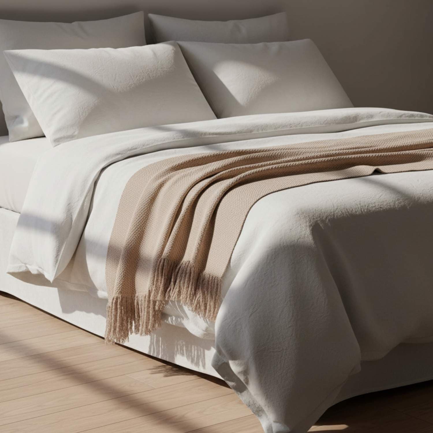 Bouclé Cotton Dobby Design Throw – Wool & Silk Blend Hand Knotted carpet by Ajaypee Carpet