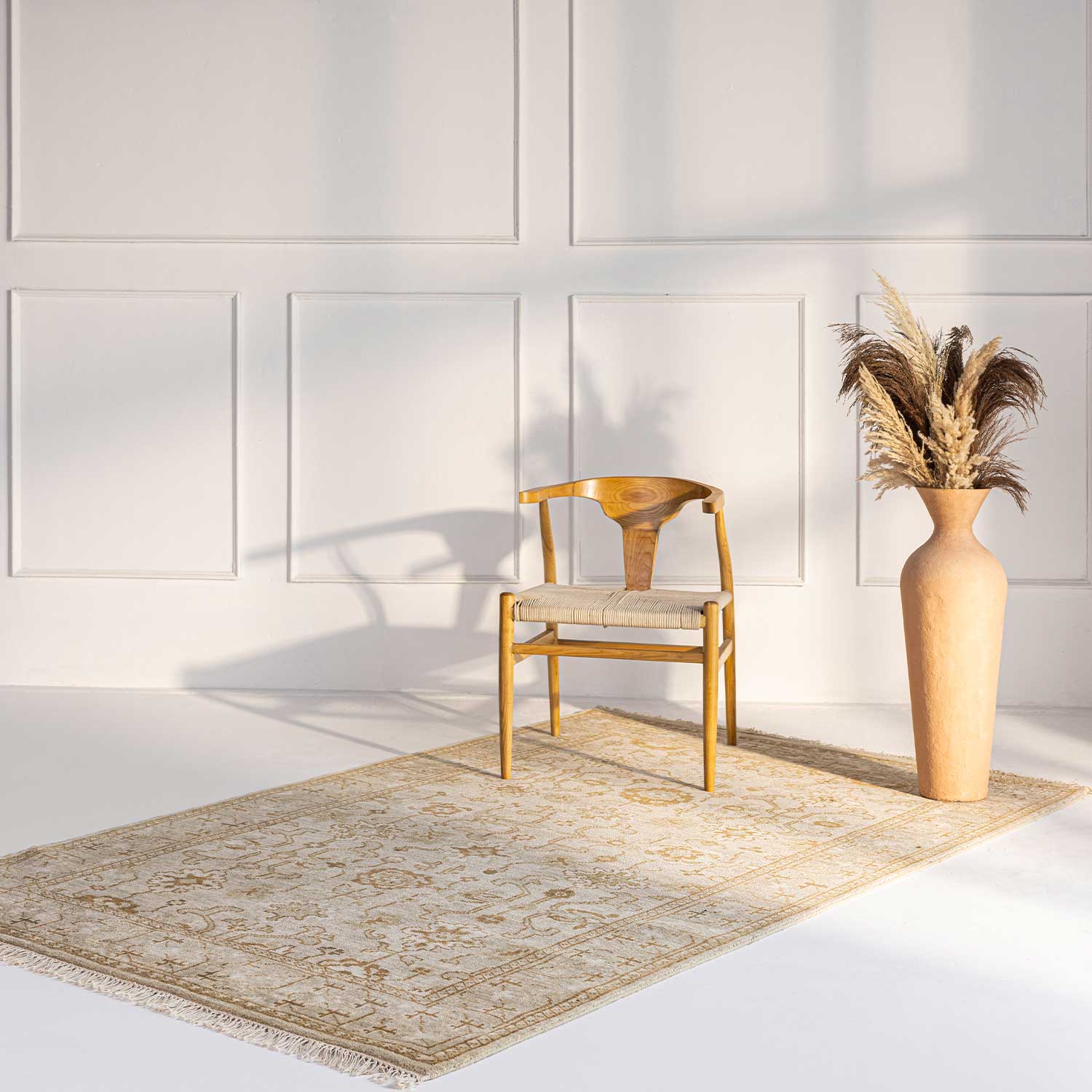 Indigo Horizon Area Rug – Bamboo Silk Hand Tufted carpet by Ajaypee Carpet