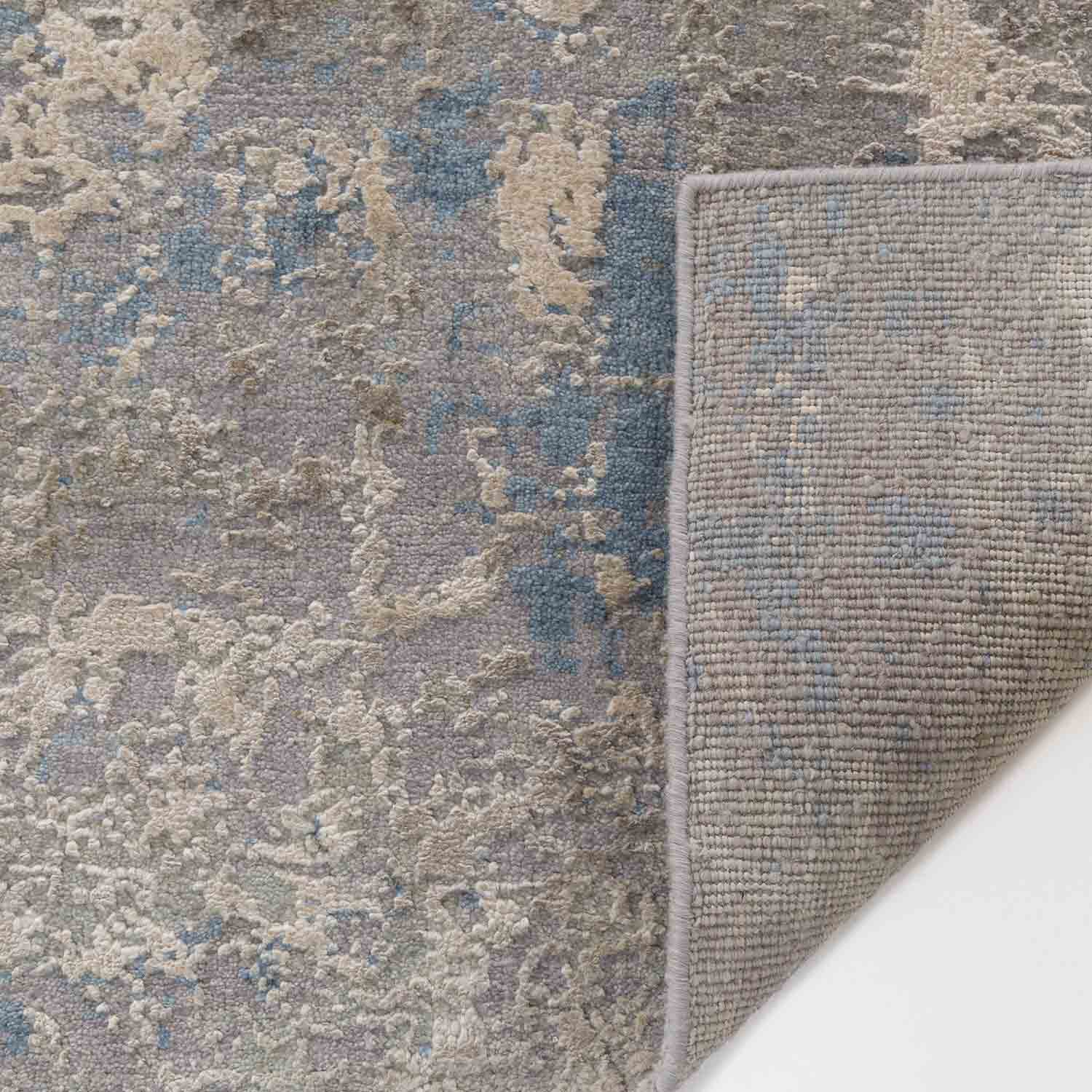 Cloudy Hand Knotted Woollen And Silk Rug view 5