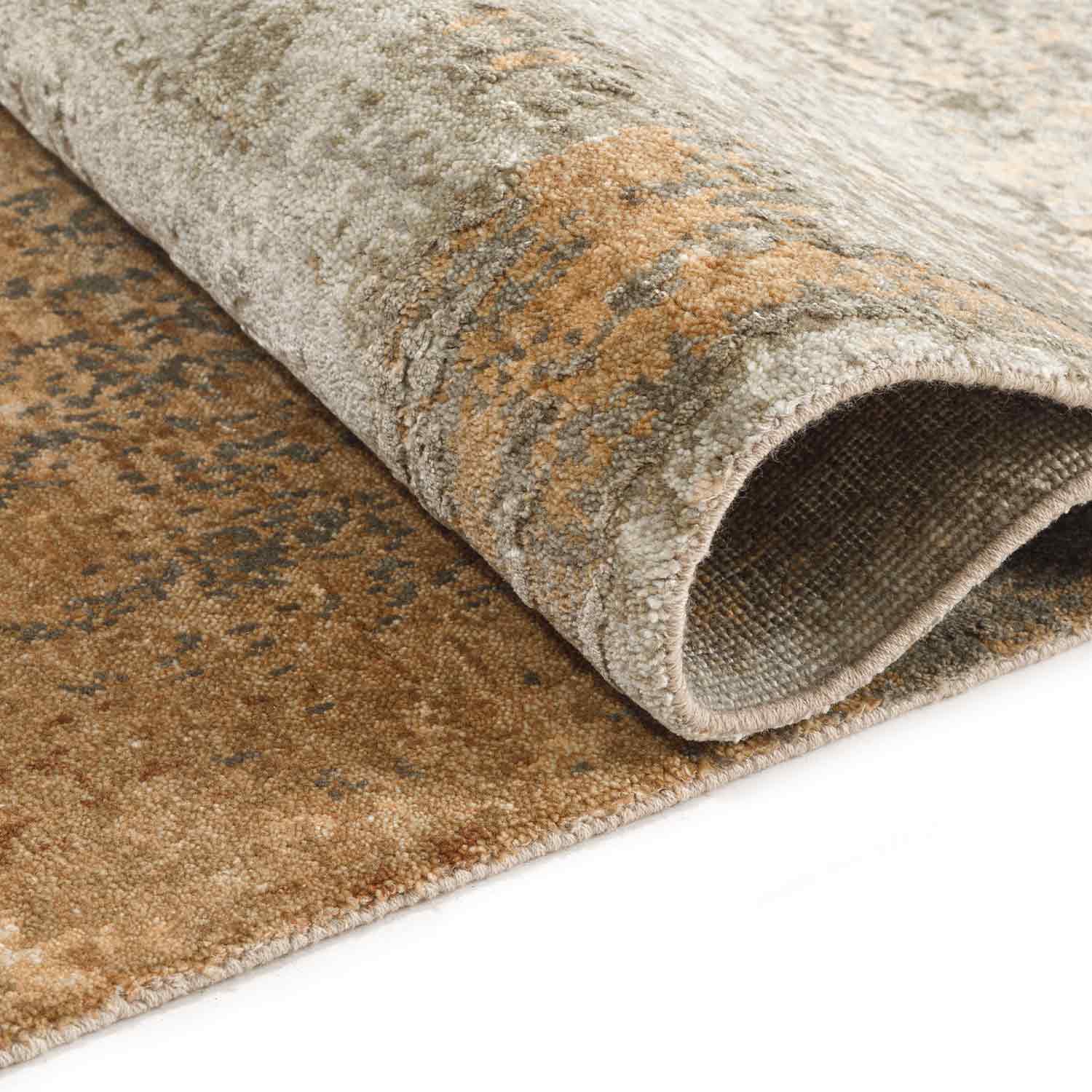 Cantaloupe  Hand Knotted Woollen And Silk Rug view 3