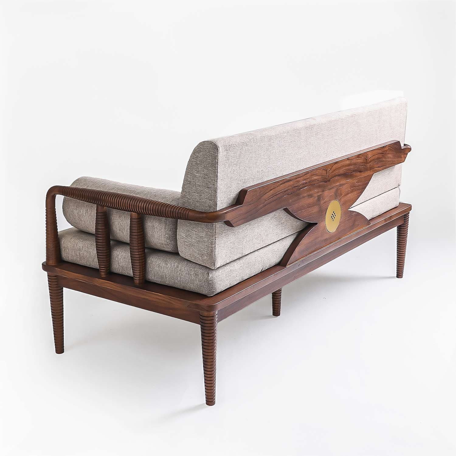 Aranya Double Seater sofa(Wood Piers) view 7