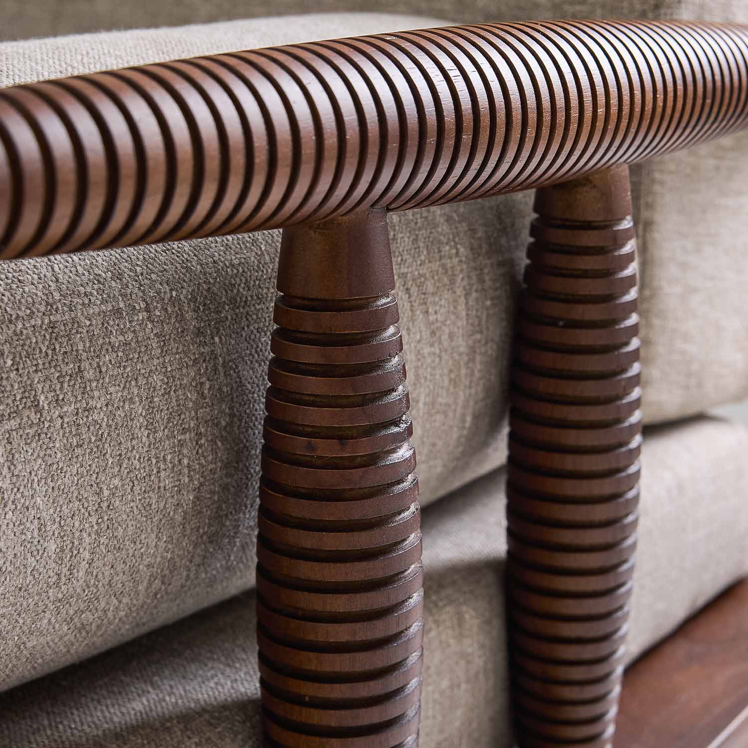 Aranya Double Seater sofa(Wood Piers) view 5