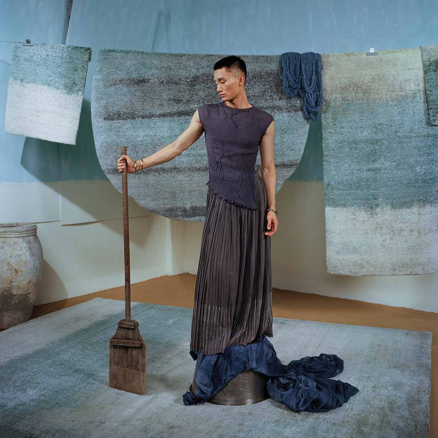 Sapphire Zenith Handloom – Cotton Hand Tufted carpet by Ajaypee Carpet