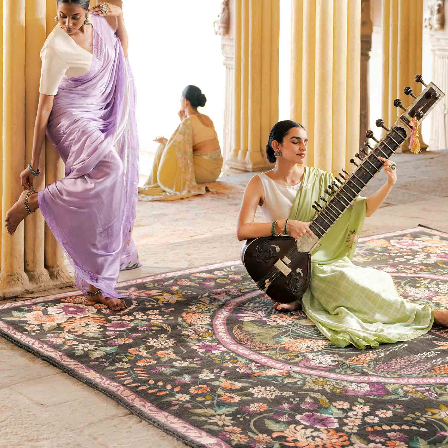 Feraghan Hand Knotted Woollen And Silk Rug By Ashdeen view 8