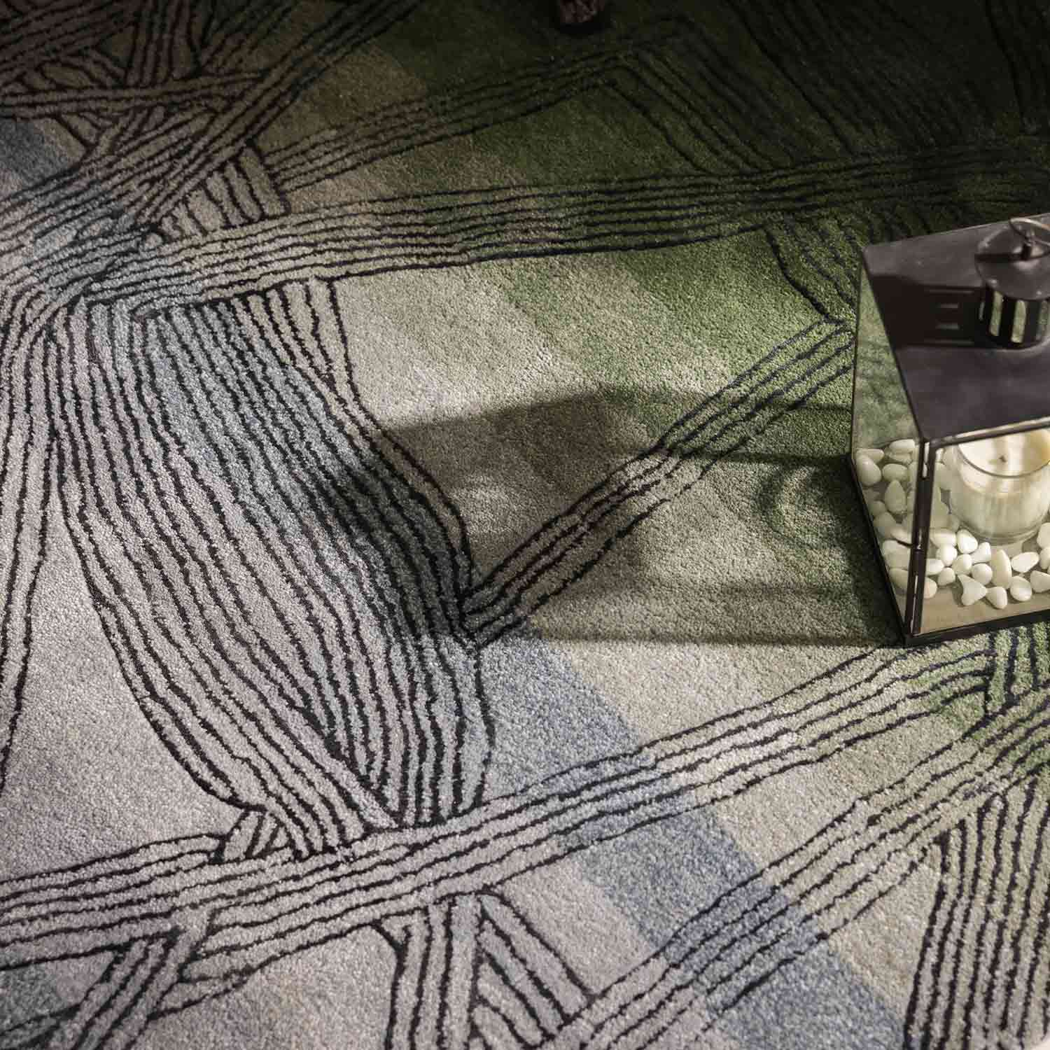 Algae Hand Tufted Woollen And Viscose Rug view 7