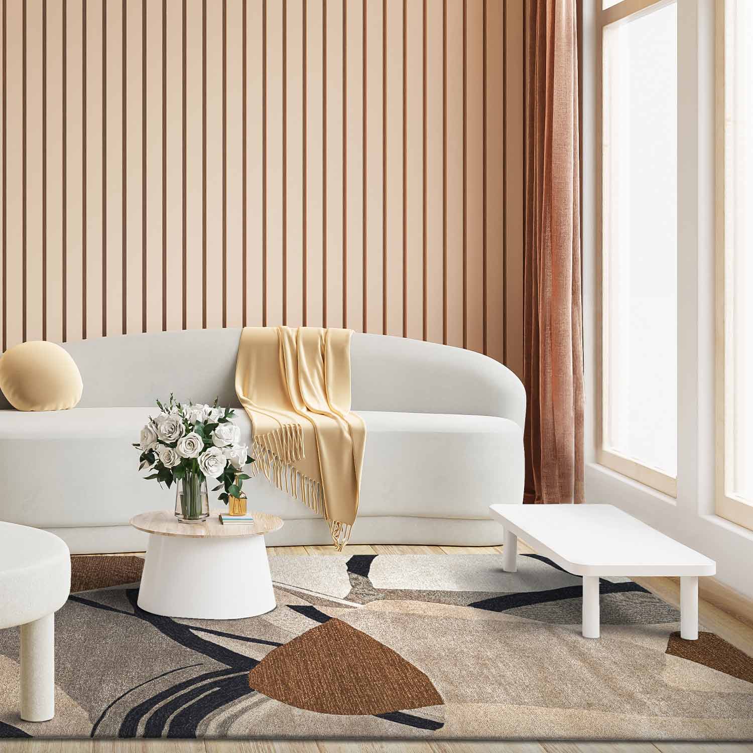 Pearl Mirage Rug – Wool & Silk Blend Hand Knotted carpet by Ajaypee Carpet