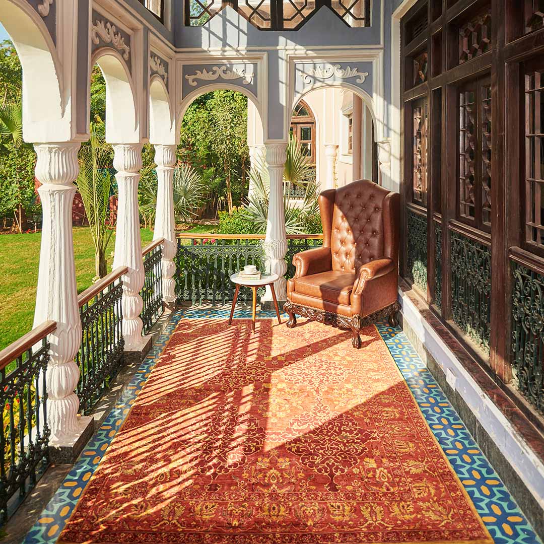 Saffron Twilight Runner – Jute Flatweave carpet by Ajaypee Carpet