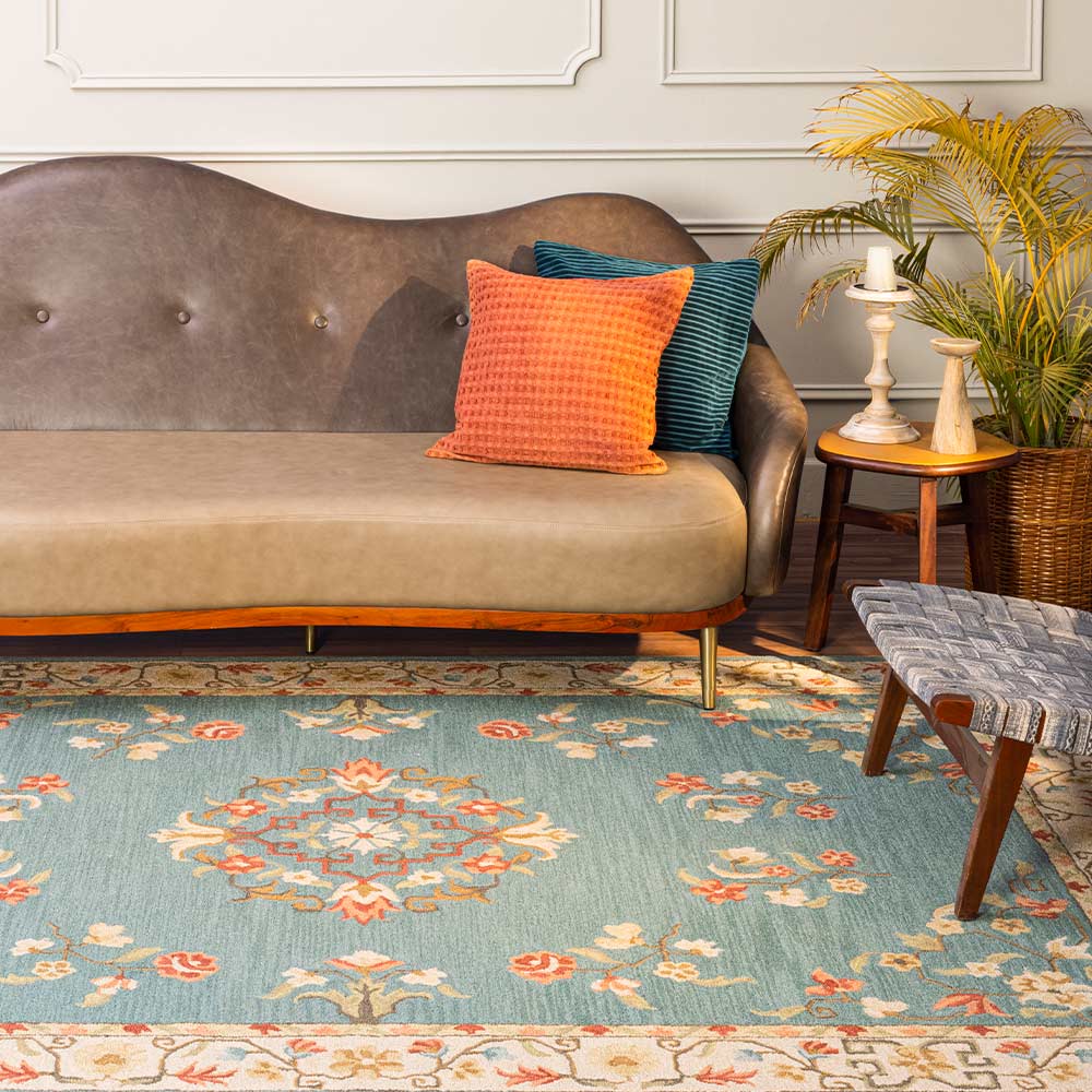 Ivory Vortex Runner – Bamboo Silk Hand Woven carpet by Ajaypee Carpet