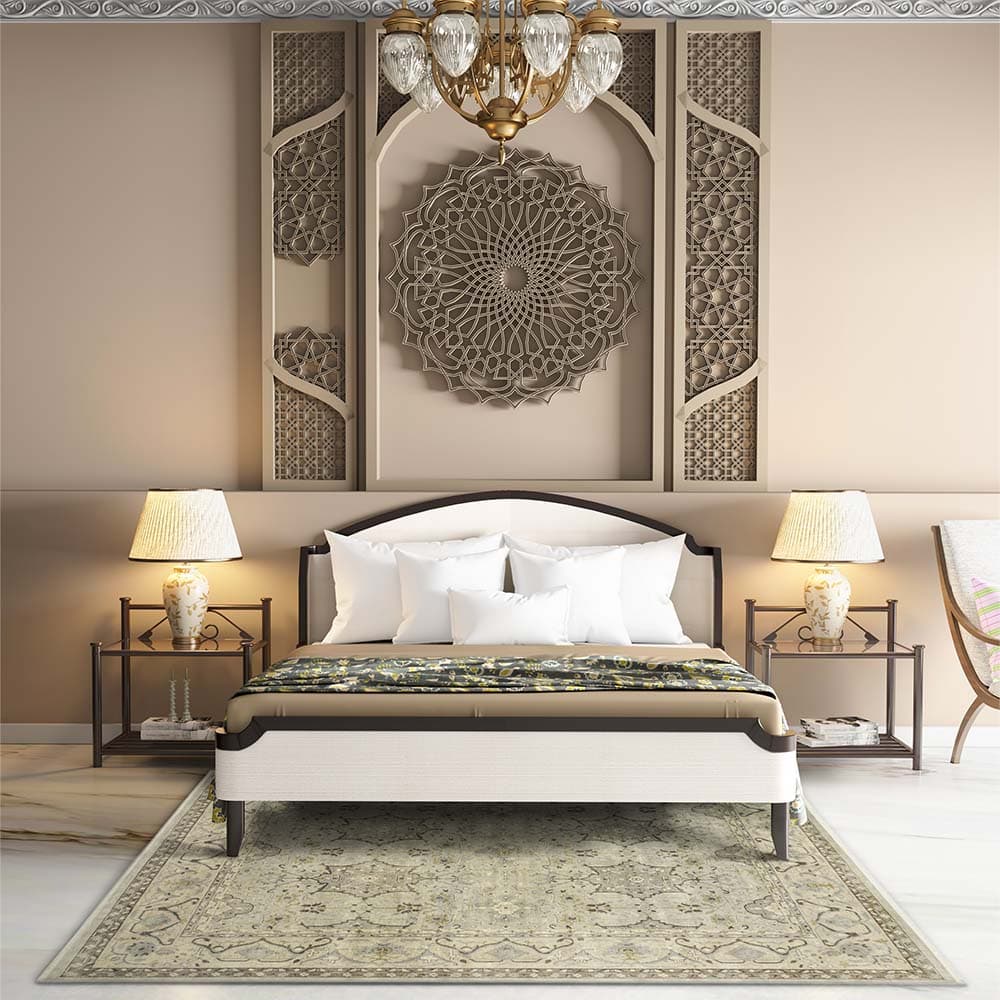 Classic Botanical Carpet – Wool & Silk Blend Hand Tufted carpet by Ajaypee Carpet