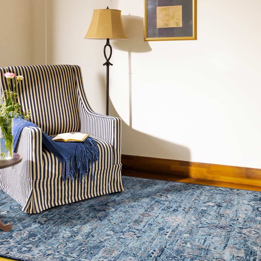 Dynasty Botanical Rug – Pure Silk Shaggy carpet by Ajaypee Carpet