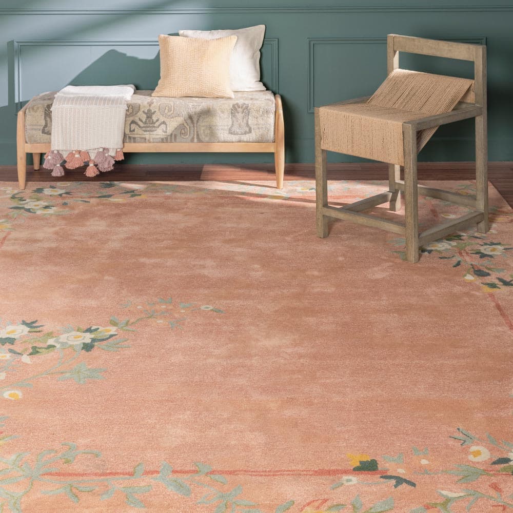 Crimson Maple Floor Covering – Cotton Hand Knotted carpet by Ajaypee Carpet