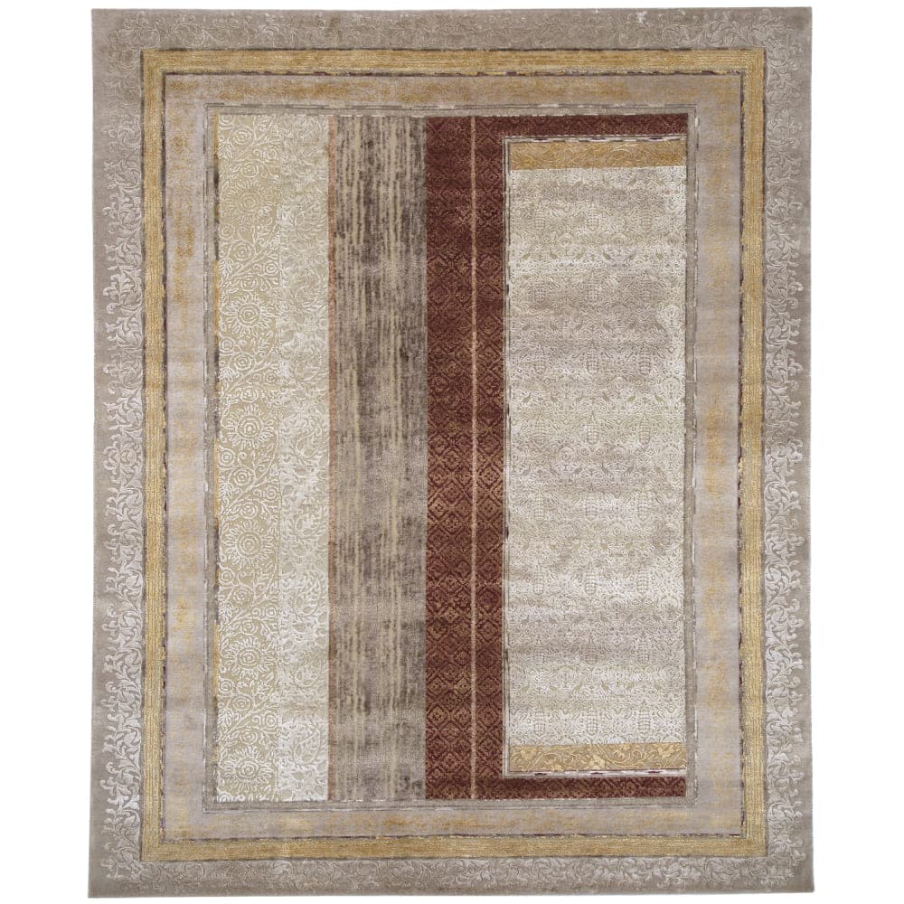 Saffron Lattice Rug – New Zealand Wool Shaggy carpet by Ajaypee Carpet