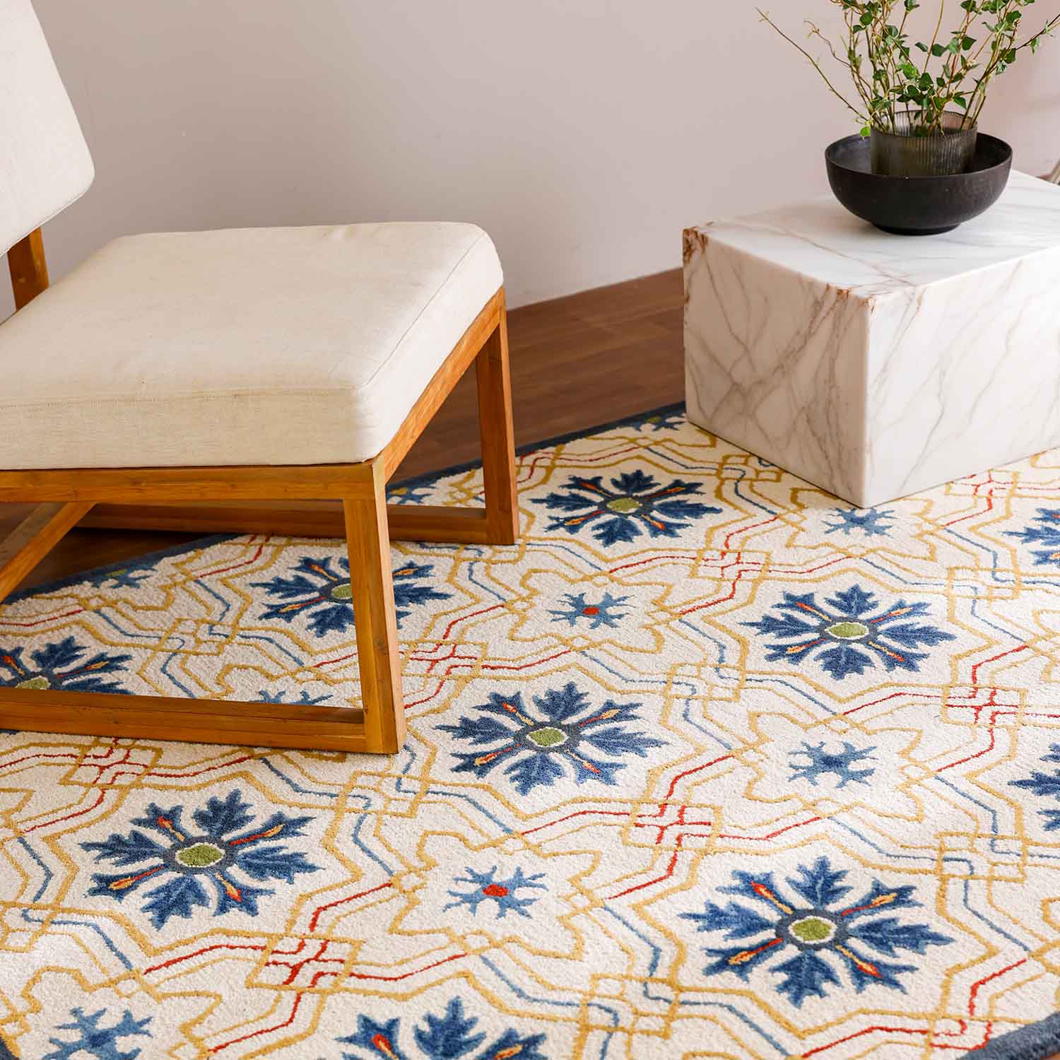 Amask Hand Tufted Woollen Rug – Wool & Silk Blend Hand Tufted carpet by Ajaypee Carpet