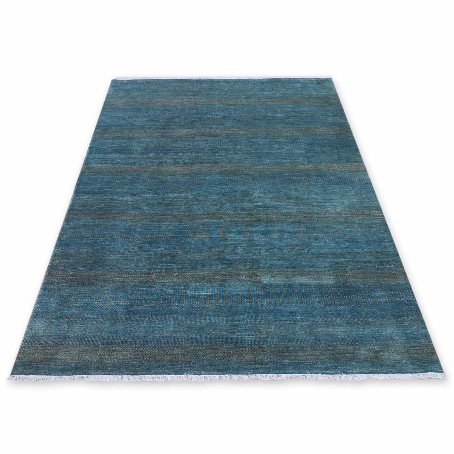 Emerald Hand Knotted Silk Rug – Wool & Silk Blend Hand Knotted carpet by Ajaypee Carpet