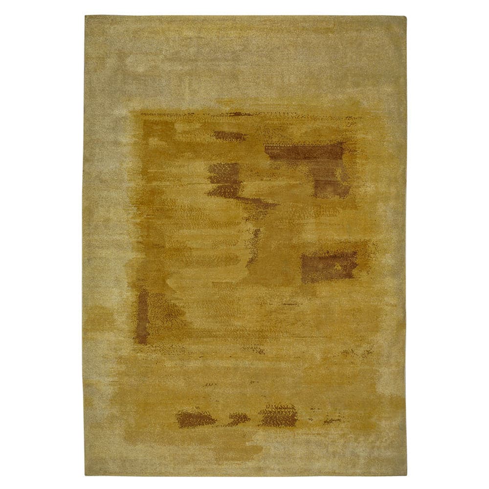Cube Hand Knotted Woollen Rug – Wool & Silk Blend Hand Knotted carpet by Ajaypee Carpet