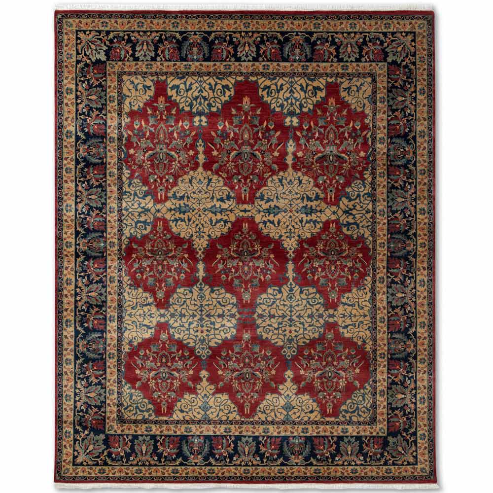Ardibil Hand Knotted Woollen Rug – Wool & Silk Blend Hand Knotted carpet by Ajaypee Carpet