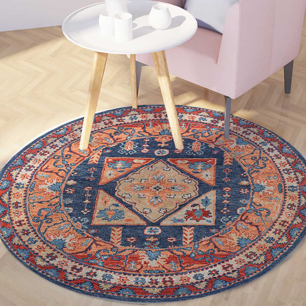 Amanda Hand Tufted Woollen Round Rug – Wool & Silk Blend Hand Tufted carpet by Ajaypee Carpet