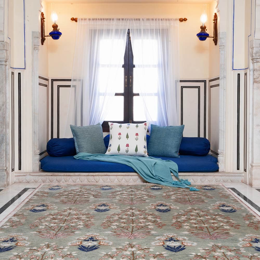 Regal Cedar Floor Covering – Viscose (Art Silk) Hand Woven carpet by Ajaypee Carpet