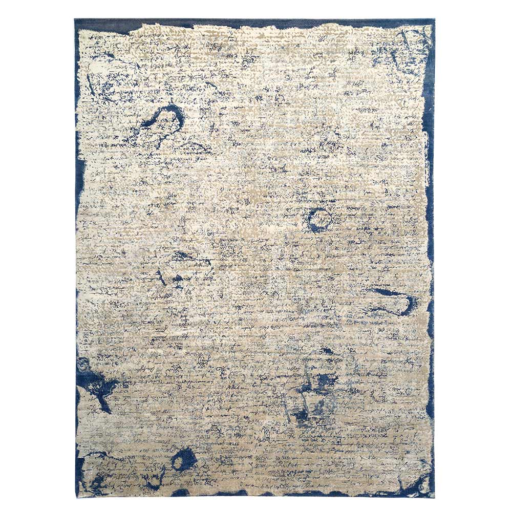 Charmi Kaghaz Hand Knotted Woollen and Silk Rug By Abraham & Thakore – Wool & Silk Blend Hand Knotted carpet by Ajaypee Carpet