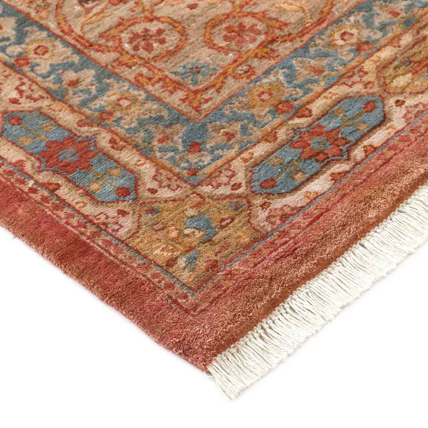 Bhairavi Hand Knotted Woollen And Silk Rug - Wool & Silk Blend - Hand Knotted - Ajaypee Carpets (Thumbnail 3)