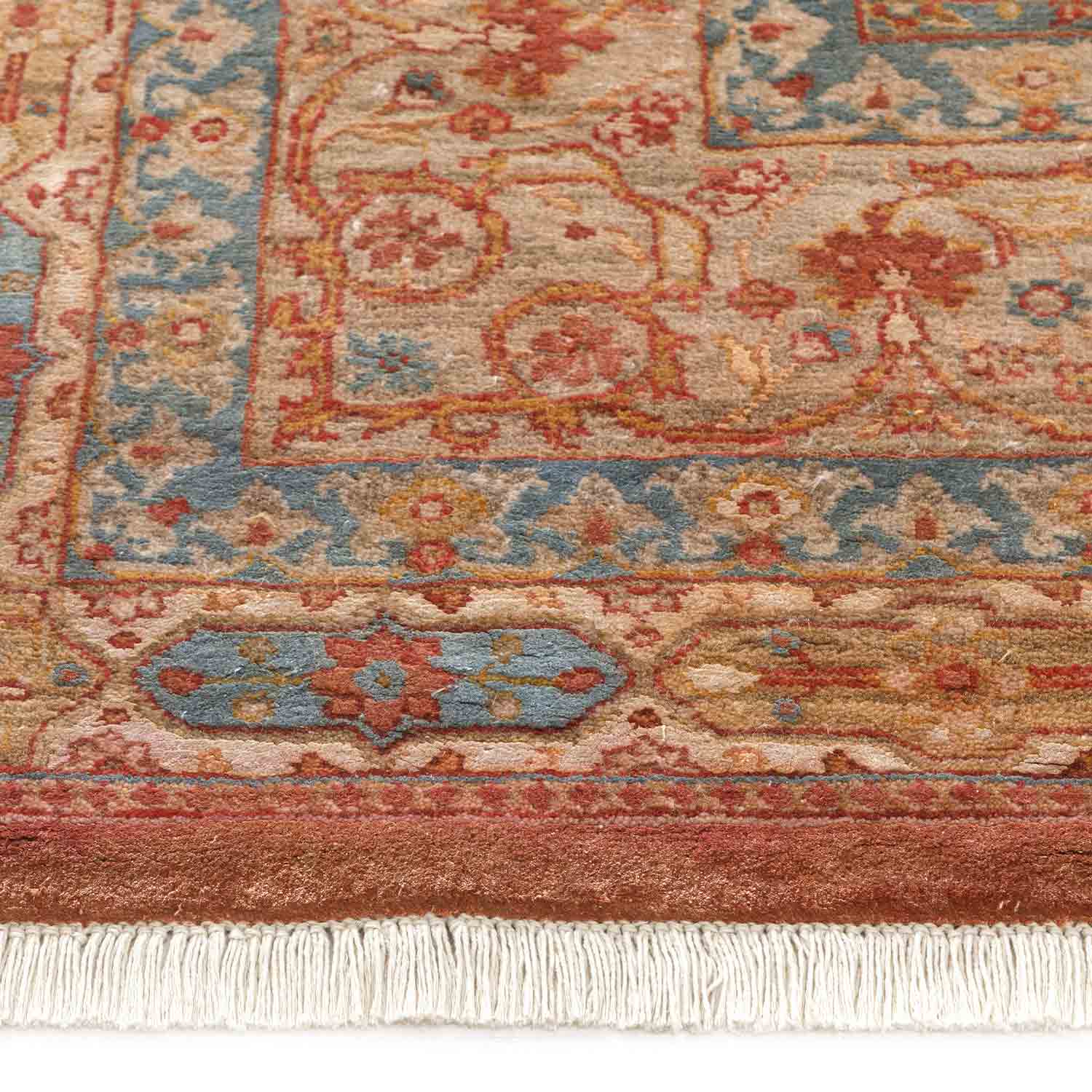 Bhairavi Hand Knotted Woollen And Silk Rug - Wool & Silk Blend - Hand Knotted - Ajaypee Carpets (Thumbnail 5)